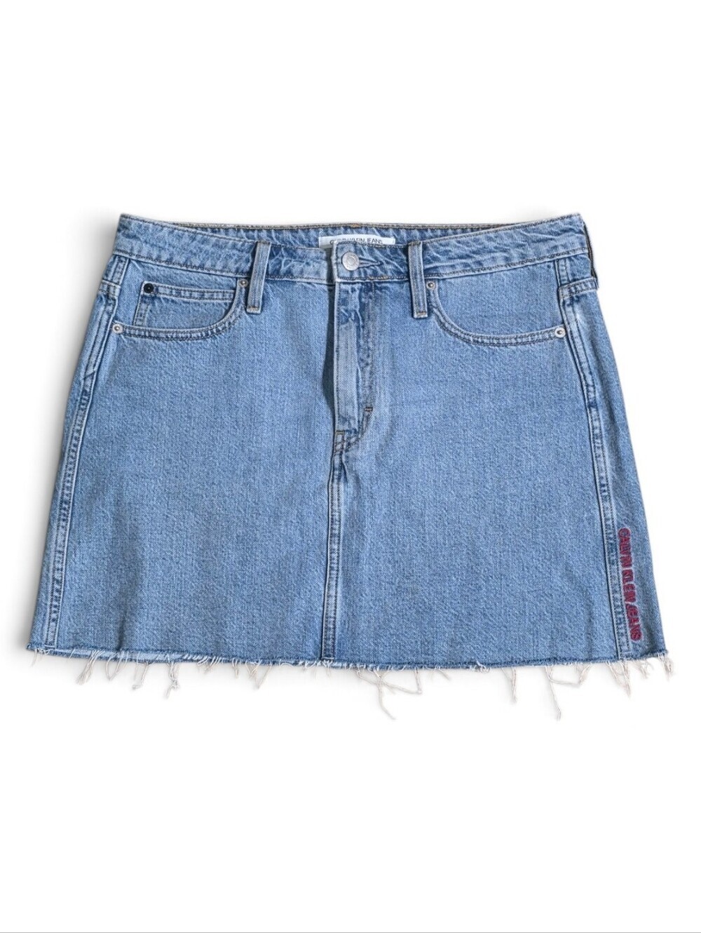Calvin Klein Jeans Raw Hem Denim Mini Skirt Size 28